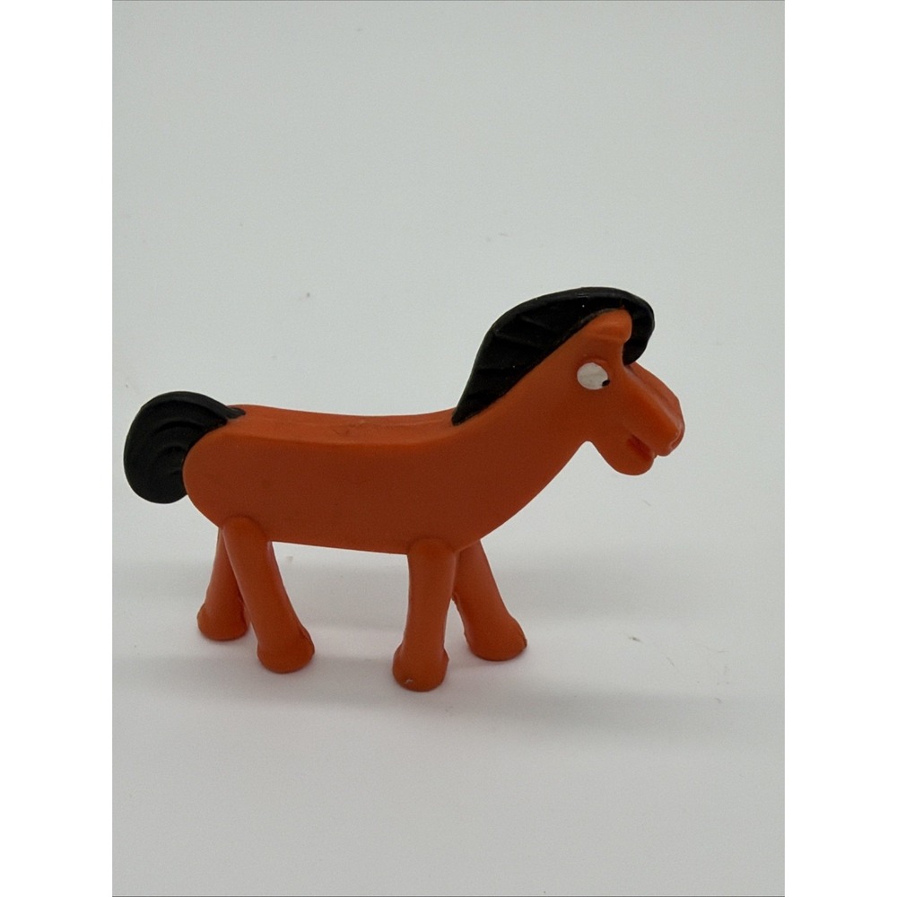 Vintage Prema Toys Gumby POKEY Orange Horse 2.5" Long Super-Flex Figure